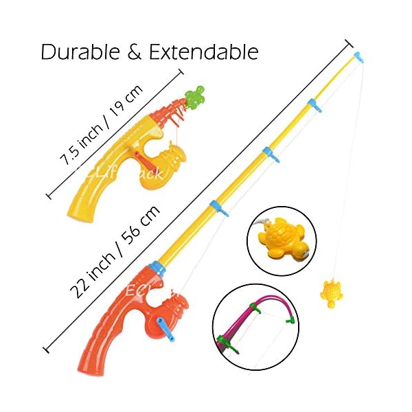 CozyBomB-Magnetic-Fishing-Toys-Game-Set-for-Kids-for-Bath-Time-Pool-Party-with-Pole-Rod-Net-Plastic-Floating-Fish-Toddler-Education-Teaching-and-Learning-Colors-Ocean-Sea-Animals-Large CozyBomB Magnetic Fishing Toys Game Set for Kids for Bath Time Pool Party with Pole Rod Net, Plastic Floating Fish…