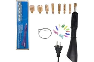 MAGNITT Hotfix Applicator, Hot Fixed Wand Bedazzler Kit,7 in 1 Professional DIY Hot Fix Rhinestone Setter Applicator Wand Tool Kit Set with 7 Different Sizes Tips (American Standard (Black))