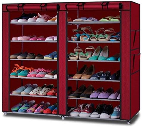 Aventure Shoe Rack 6 Layer 12 Grid Metal Shoe Rack Organizer Shoe Rack Storage