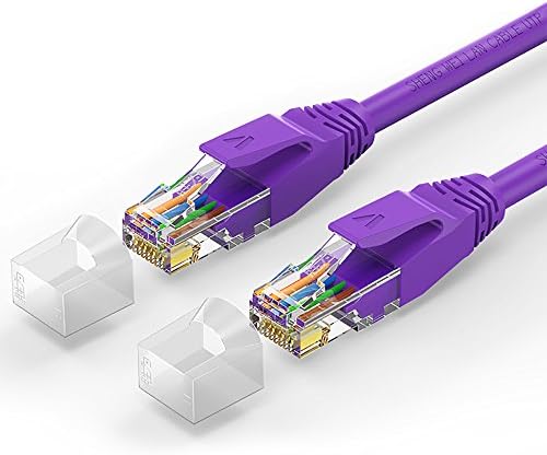 Shengwei Cat6 Ethernet Cable Gigabit Lan network RJ45 High Speed Patch Cord Oxygen-free Copper for Switch, Router, Modem, Patch Panel, 5 Meter / 16.4 feet PURPLE