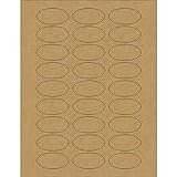 Blank Vintage Style Oval Kraft Essential Oil Bottle Labels by Rivertree Life