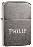 Personalized Zippo Replica Black Ice lighter with