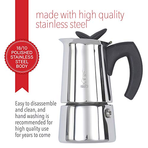 Bialetti Moka Musa Stove top Coffee Maker, 4Cup, Silver Pricepulse