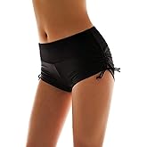 Micosuza Classical Women's Swim Boardshorts Beach Bikini Bottoms with Adjustable Ties 7 Color XS-XXL