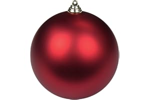 GNFLUS Christmas Ornaments Balls 7.1" Large Christmas Decorations Xmas Tree Shatterproof Big Red Christmas Ball Ornaments with Hanging Loop for Wedding Holiday Halloween Party Indoor Outdoor Decor