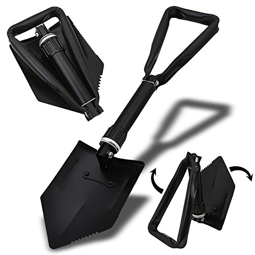 XtremepowerUS 24" Compact Folding Foldable Shovel Survival Camping Camp