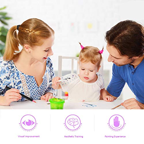 Microwear Watercolour Brush Pen Set [20+1 Watercolour Pens+6 Templates], With Real Soft Flexible Tip, Ideal for Colouring, Painting, Drawing and Calligraphy (Non-Toxic)