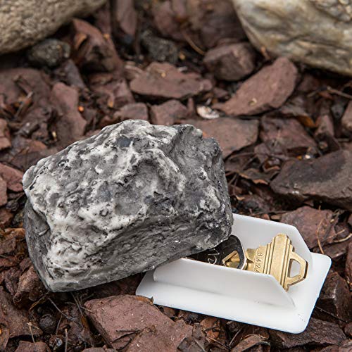Katzco Hide a Spare Key Fake Rock 2 Pack, Gray Camouflage Stone