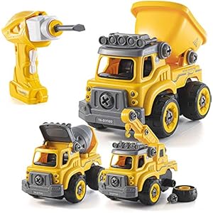 Top Race Remote Control Car STEM Toys for 3 4 5 6 7 Year Old Boys & Girls | RC Construction Toy Diggers Trucks︱3 in 1…