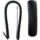 The VoIP Lounge Handset with Cord for Panasonic KXDT500 KXNT500 Phone | KXDT521 KXDT543 KXDT546 KXNT543 KXNT546 KXNT560 KXNT551 KXNT553 KXNT556 Black