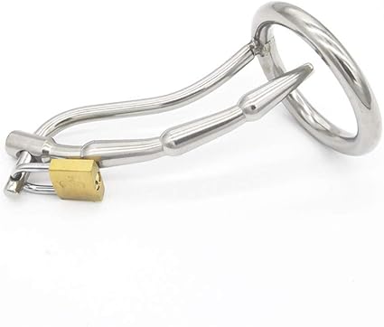 Qtds Erwachsener Mannlicher Bequemer Edelstahlkatheter Tamper Verschluss Keuschheitsgurtel Zuruckhaltung Mit Haken Und Schleifengerat Farbe 40mm Amazon De Kuche Haushalt