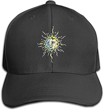 Sun Moon Art Flatbill Visor Graphic-Print Cool Casquette Trucker Hats