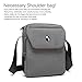 CoolBELL 10.6 inches Shoulder Bag Fabric Messenger Bag iPad Carrying case Hand Bag Tablet Briefcase Waterproof Oxford Cloth Laptop Computer Shoulder Bag for iPad/Men/Women/College/Teen,Grey