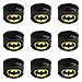 Ecparty Superhero Slap Bracelet for Kids Boys & Girls Birthday Party Supplies Favors (9 pack) (batman)