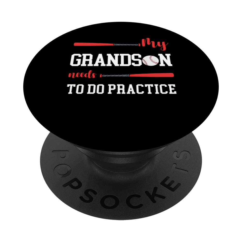 My grandson needs to do practice sport baseball PopSockets Swappable PopGrip