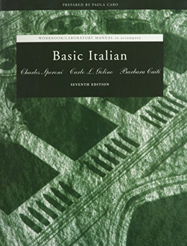 Basic Italian (Workbook/Laboratory Manual)