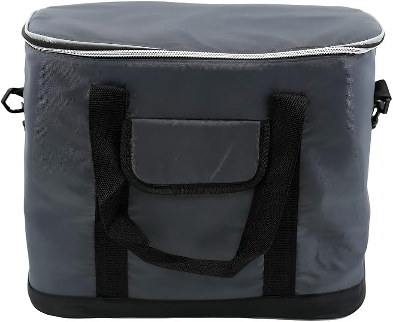 The Magic Toy Shop 30L Insulated Cool Bag Grey Polyester Large Capacity