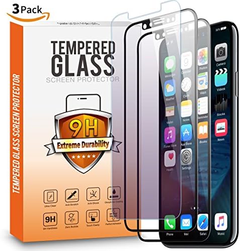Screen Protector Iphone X-3Packs,2PCS Full Coverage Premium 3D Tempered Glass Screen Protector,1PCS Anti-Blue Light Screen Protector for Apple iPhone X