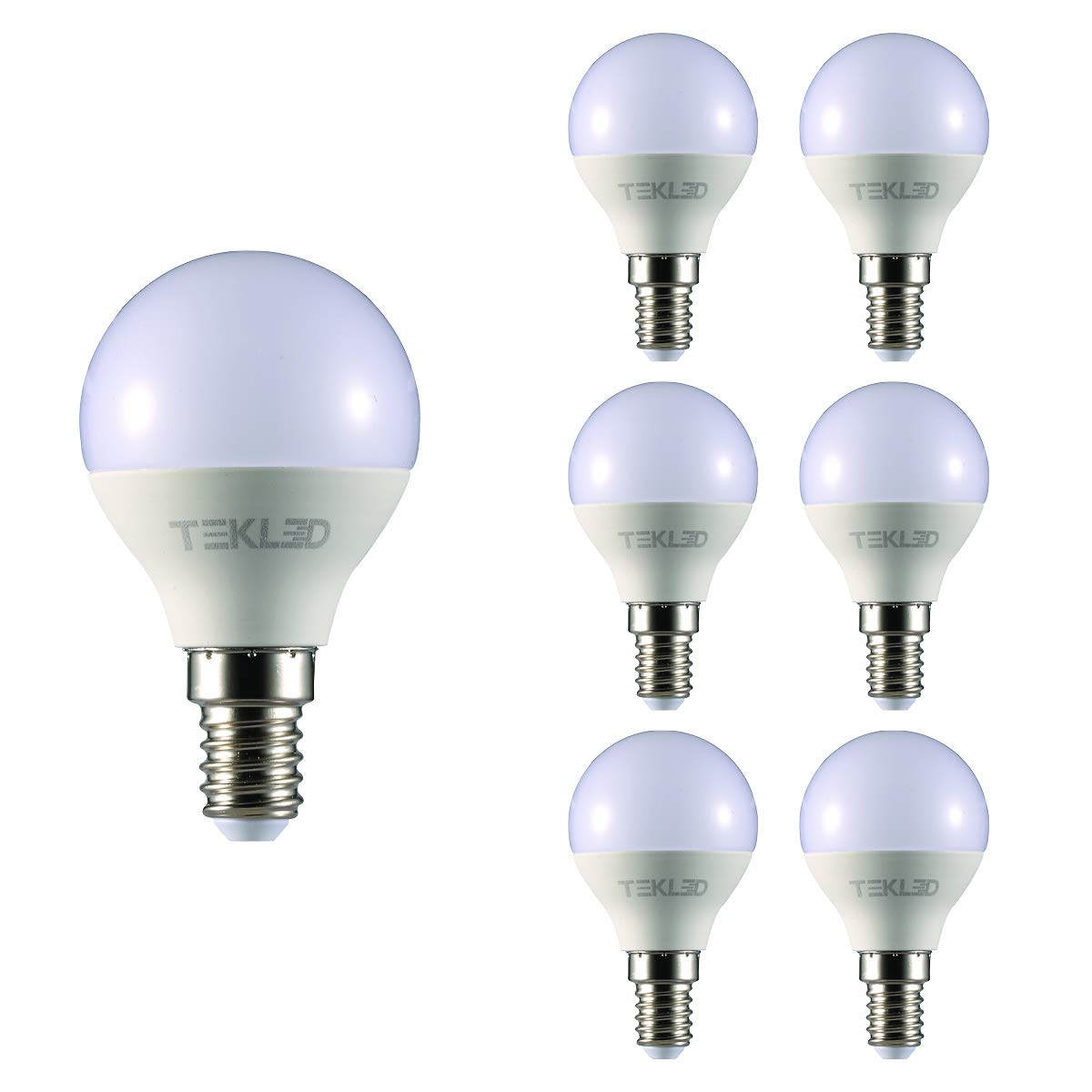 TEKLED® P45 Golf Ball LED Bulbs | E14 Small Edison Screw | Energy Saving 6W Light Bulb 50W Incandescent Bulb Equivalent | 4000K 560LM NONDIMMABLE | 6-Pack | Cool White