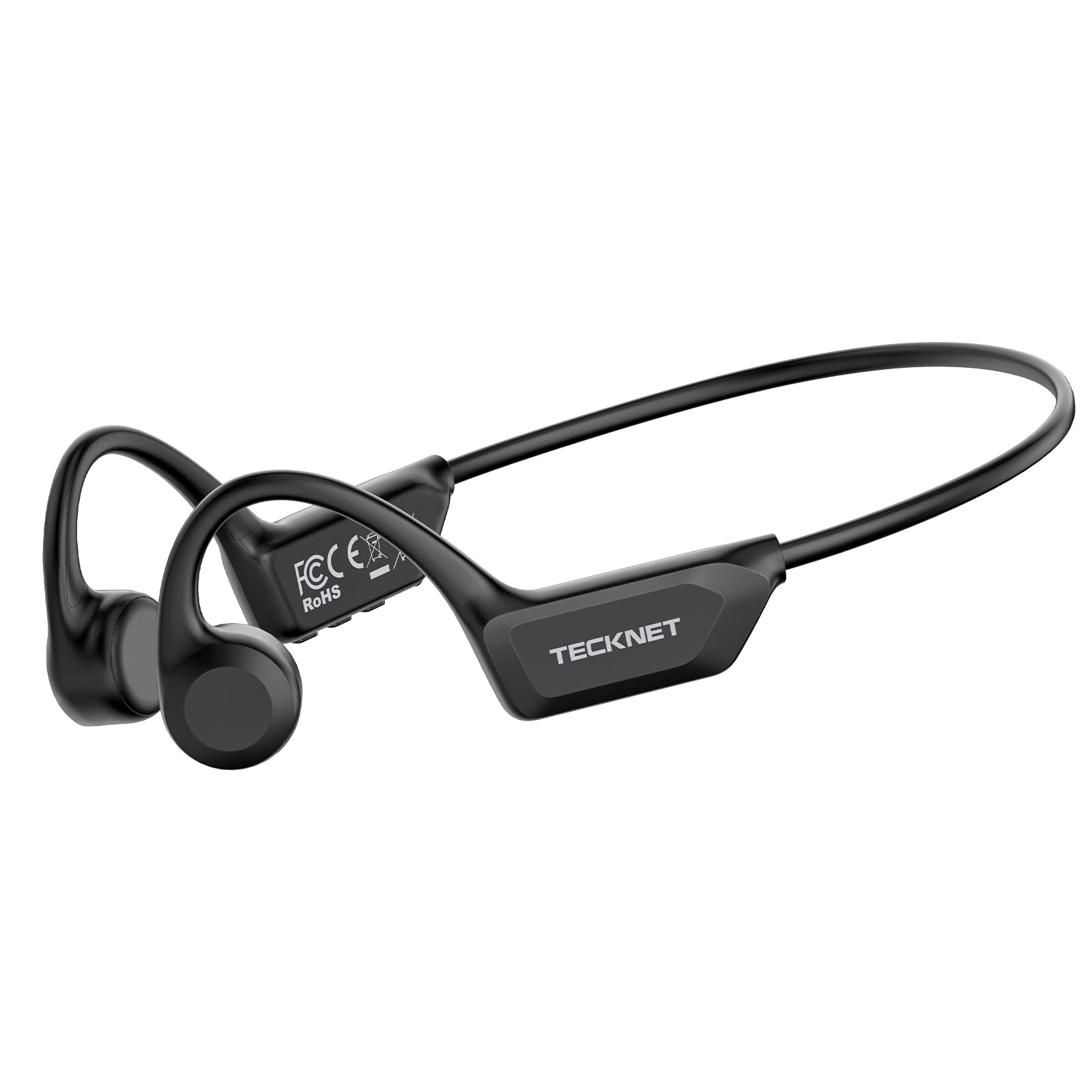 Photo 1 of TECKNET Bone Conduction Headphones, Bluetooth V6.0 Open Ear Wireless Headphones, 10H Playtime & IPX5 Sweat Resistant, Secure Comfortable Fit Built-in Mic, Sports Earbuds for Running & Workout, Black