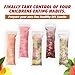 SMALL SIZE Frozip 125 Disposable Ice Popsicle Mold Bags| BPA Free Freezer Tubes With Zip Seals | For Healthy Snacks, Yogurt Sticks, Juice & Fruit Smoothies, Ice Candy Pops| Comes With A Funnel (5x2