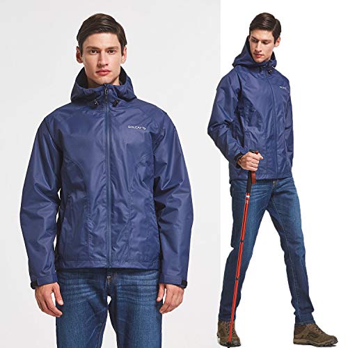 BALEAF Men's Waterproof Rain Jacket Lightweight Windbreaker Breathable