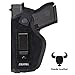 Creatrill Suede Leather Inside The Waistband Holster | Fits M&P Shield 9mm, .40, .45 Auto / Glock 26 27 29 30 33 42 43 / Ruger LC9 / Springfield XD & Similar Pistols | Gun Concealed Carry IWB Holster