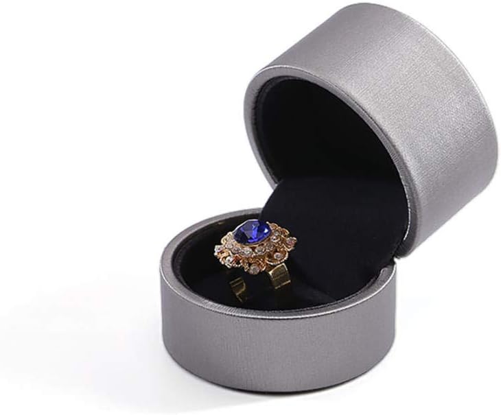 Fairye Simple Grey Ring Box Saves Space, Easy to Carry, Suitable for Girls