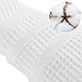 Whaline Spa Makeup Headband Towel Facial Headbands Waffle Weave Terry Cloth for Wash Face, Bath, Shower and Sport 3 pack (White)