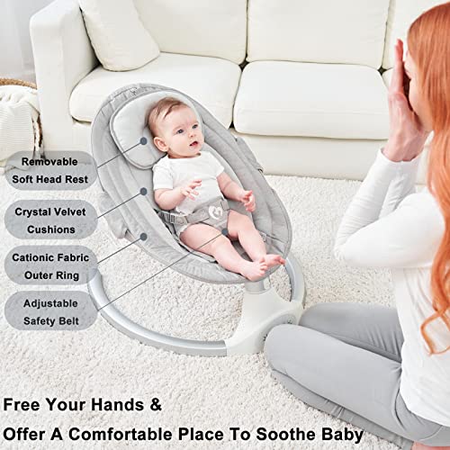 Bellababy Bluetooth Baby Swing for Infants, Compact & Portable Baby
