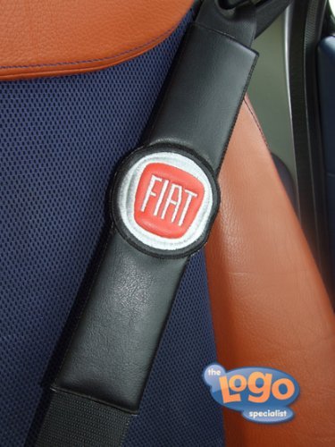 Click Here to See More Images Onekool Ab11 Black Leather Leatherette Seat Belt Shoulder Pads For Fiat