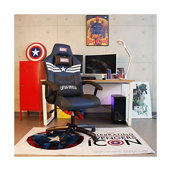 Silla Gamer Marvel Avengers Capitán América Eco Cuero - Imagen 7