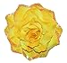 WD2U Large Sequin Rose Flower Hair Bow Clip Brooch Pony Yellow 1148