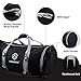 Foldable Sports Duffel Gym Bag for Women Men with Shoe Compartment, Lightweight Waterproof, Travel Carry on Weekend Bag Black