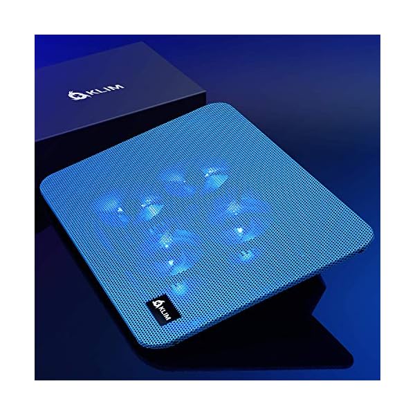 KLIM-Serenity-Laptop-Cooling-Stand-for-Laptop-11-to-156-inches-Perfect-for-Small-and-Medium-Laptops-Stable-And-Sturdy-Metal-Grid-Silent-Laptop-Cooling-Pad-NEW-2020-Blue KLIM Serenity + Laptop Cooling Stand for Laptop + 11 to 15.6 inches + Perfect for Small and Medium Laptops + Stable And…