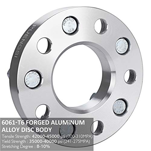 PUENGSI Wheel Spacer 1 inch (25mm) 5 Lug 2PCS 5x120 to 5x120mm 72.6mm