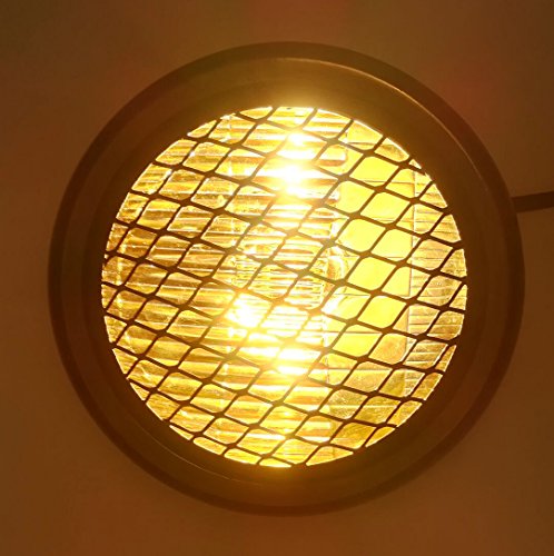 TASWK 6.5" Motorcycle Headlight w/Grille for Bobber Cafe Racer Cruiser Vintage Style (Amber Lens)