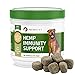 POINTPET Natural Immune Support for Dogs with Organic Hemp Oil, Omega 3 & 6 - Relieve Allergies, Dry and Itchy Skin, Improve Heart and Brain Health, Dog Immunity Booster Supplement, 90 Soft Chews