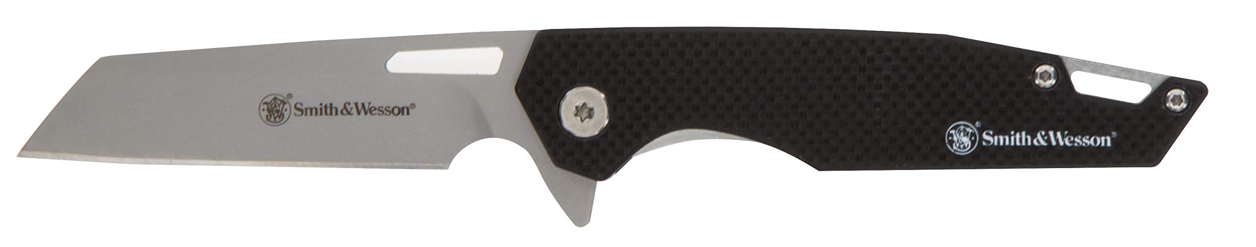Smith & Wesson Sideburn 7.25in Folding Knife: 3in Wharncliffe Blade, G10 Handle for EDC, Tactical & Survival