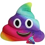 Wemi Emoji Plush Toys Cartoon Cushion 14 inches Poop Stuffed Rainbow Pillows Dolls