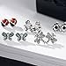 Neoglory Jewelry Silver Color Critter Animal Multiple Sets Chirstmas Gifts for Sensitive Ears
