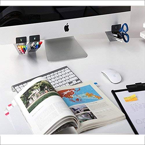 Goblin's Treasures Creative DIY Screen Pen Pencil Holders Desktop Accessories Bags Desk Organizers Containers Storage Bags-3 Pack (White Triangle) (White) - Thumbnail 2