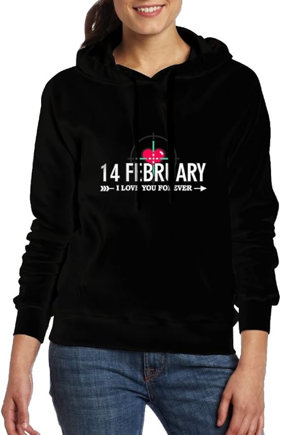 I Love You Forever Target Women's Long Sleeve Sweatshirt Hoodie Casual Pockets Hoodie Tops 
