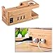 USB Charging Stand - Tendak Phone Stand with 3 USB Port Bamboo Wood Charging Dock Station for 38mm and 42mm Apple Watch & iPhone 6 6 Plus 5S 5 7 7 Plus and Other Smartphone