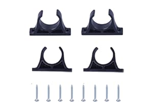 Dong Huang 4pcs Durable Kayak Paddle Holder Clip Accessories, Plastic Oar Holder Clip, Paddle Boat Holder Oar Keeper for Kayaks Canoes Rowing Boats Inflatable Boat,with Screws(2 Pairs)