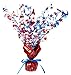 Beistle Patriotic Star Gleam ‘N Burst Centerpiece, 15” – Metallic USA 4th of July Table Decorations in Red White and Blue