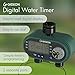 Gideon Dual-Valve Hose Irrigation Water Timer Sprinkler System – Battery Powered; Easy Hose Connection with Simple to Use Digital System [Upgraded Version]