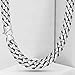 Trendsmax 15mm Curb Cuban Chain Link Necklace for Men Boys Heavy 316L Stainless Steel Silver Color 22 inch