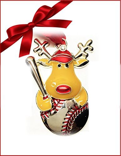 Little Buddies Baseball-Softball Reindeer Christmas Ornament