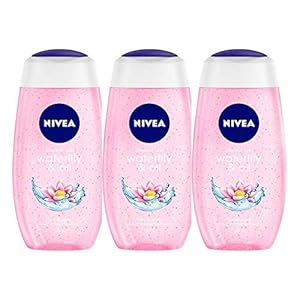 NIVEA Waterlily and Oil Shower Gel, 250ml (Pack of 3)